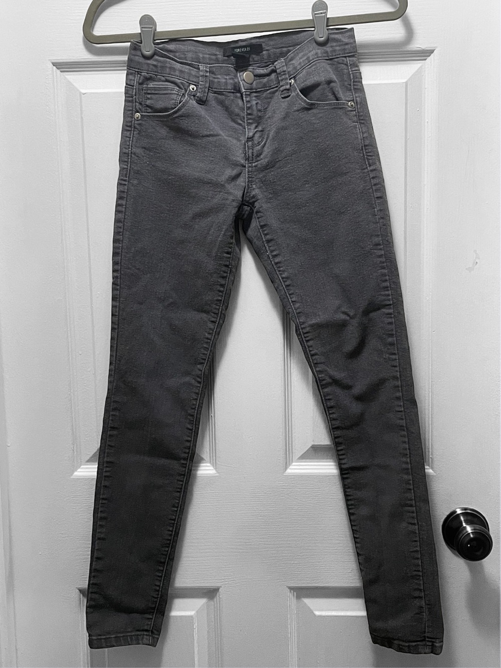 Forever 21 Charcoal Skinny Jeans